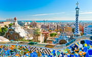 výhled na Barcelonu z parku Guell
